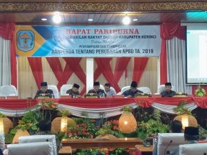 Disahkan Ranperda Perubahan APBD Tahun 2019, Wabup Kerinci : Semoga Anggaran Dapat Terserap Optimal dan Bermanfaat