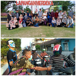 Antisipasi Kabut Asap, UKM Teater Bias Fajar IAIN Kerinci Bagikan Masker Ke Masyarakat