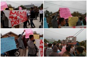 Tolak Hasil Pilkades, Pemuda Simpang Tiga Rawang Gelar Aksi Damai