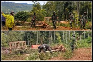 Kompak Dan Semangat TMMD  Ke-109 Kodim 0417/Kerinci Bersama Warga