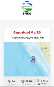 Gempa Magnitudo 6.3 di Sumbar, Terasa Sampai Kerinci dan Sungai Penuh
