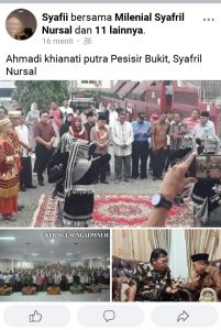 Foto Ahmadi – Al Haris dan Grup WA Koto Keras Heboh, Cari Yang Terbaik, Ahmadi Tak Dukung Syafril Nursal