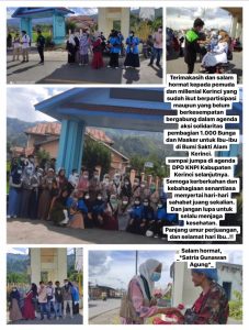 Peringati Hari Ibu ; Pemuda, Mahasiswa, dan Millenial Kerinci Gelar Aksi Solidaritas Pembagian 1.000 Bunga dan Masker