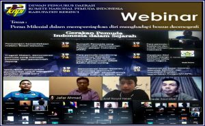Diikuti Millenial Dari Berbagai Latar Belakang, KNPI Kerinci Sukses Gelar Webinar Kepemudaan