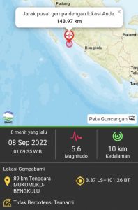 Gempa Bumi di Bengkulu Malam Tadi Terasa Kuat di Kerinci, Warga Trauma Gempa 1995