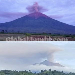 Hari ini, Gunung Kerinci Sempat Keluarkan Asap Tebal