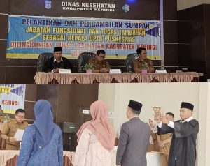 Kadiskes Kerinci Hermendizal Lantik 3 Kepala UPTD Puskesmas