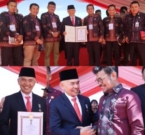 Bupati Adirozal Terima Penghargaan Satya Lancana Wira Karya dari Presiden Jokowi