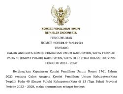 Ini Nama-nama 5 Anggota KPU Terpilih Untuk Kerinci dan Sungai Penuh Periode 2023 – 2028