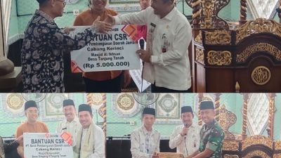 Safari Jum’at, Pj Bupati Kerinci Asraf Kembali Serahkan Bantuan Banjir dan Bantuan Lainnya untuk Tiga Desa Tanjung Tanah