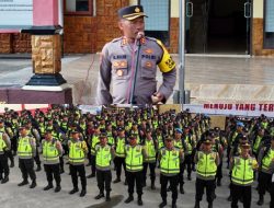 Pengamanan Pemilu 2024, Kapolres Kerinci Cek Kesiapan Perlengkapan Pribadi Personilnya