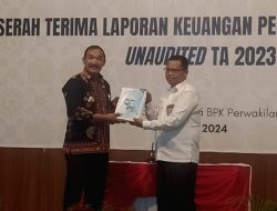 Pj Bupati Kerinci Asraf Serahkan Laporan Keuangan Pemerintah Daerah (LKPD) Unaudited Tahun Anggaran 2023 Kepada BPK RI Perwakilan Jambi