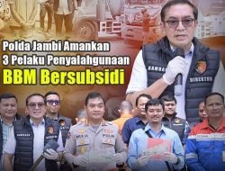 Polda Jambi Amankan 3 Tersangka Penyalahgunaan BBM Subsidi dari Sopir BBM Pertamina El Nusa