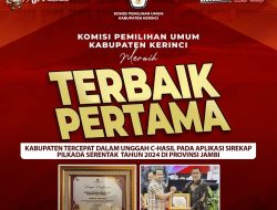 KPU Kerinci Raih Terbaik Utama Tercepat Unggah C Hasil di Aplikasi Sirekap Pilkada 2024