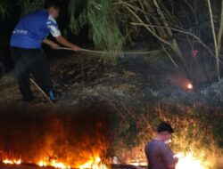 Api Nyaris Lahap Pemukiman, Damkar Tak Kunjung Datang, Warga Padamkan Api dengan Air Aqua