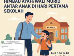 Dukung GATI, Dinas Pendidikan Kerinci Himbau Ayah/Wali Murid Antar Anak di Hari Pertama Sekolah