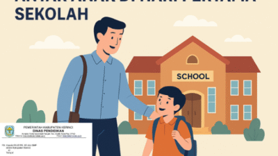 Dukung GATI, Dinas Pendidikan Kerinci Himbau Ayah/Wali Murid Antar Anak di Hari Pertama Sekolah