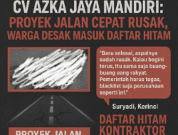 CV Azka Jaya Mandiri, Proyek Sering Bermasalah, Warga Desak Masuk Daftar Hitam