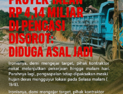 Proyek Jalan Rp 4,14 Miliar di Pengasi Disorot, Diduga Asal Jadi dan Dikerjakan Saat Hujan Deras