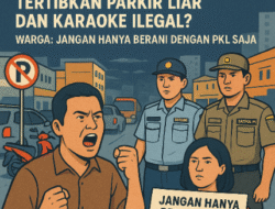 Beranikah Dishub dan Satpol PP Tertibkan Parkir Liar dan Karoke Ilegal ? Warga : Jangan Hanya Berani dengan PKL Saja