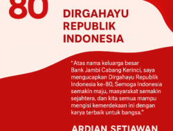 Dirgahayu RI ke-80, Bank Jambi Kerinci Teguhkan Komitmen Bangun Daerah