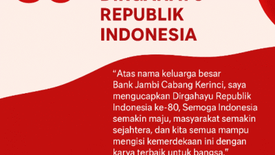 Dirgahayu RI ke-80, Bank Jambi Kerinci Teguhkan Komitmen Bangun Daerah