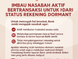 Bank Jambi Imbau Nasabah Aktif Bertransaksi untuk Hindari Status Rekening Dormant