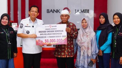 Hadiah Fantastis, Nasabah Bank Jambi Raih Rp100 Juta di Undian Simpeda Nasional
