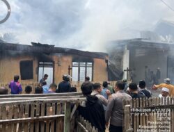 Tiga Rumah di Desa Pendung Hilir Hangus Terbakar, Diduga Akibat Konsleting Listrik
