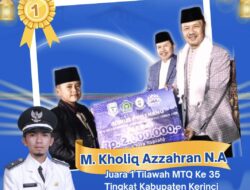 Ukir Prestasi, Putra Terbaik Desa Sungai Abu M. Kholiq Azzahran, Juara 1 Tilawah Anak MTQ ke-53