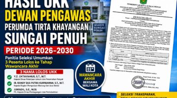 Hasil UKK Dewan Pengawas PERUMDA AM Tirta Khayangan Sungai Penuh Diumumkan