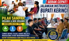 Gerak Cepat Jalankan Instruksi Bupati, Camat Depati Tujuh dan Kades Belui Gandeng Mahasiswa Pilah Sampah Rumah Tangga