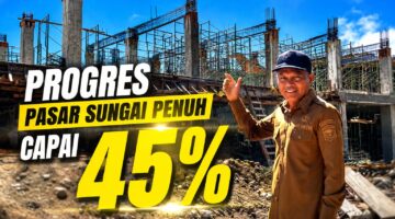 Progres Pembangunan Pasar Sungai Penuh Capai 45 Persen
