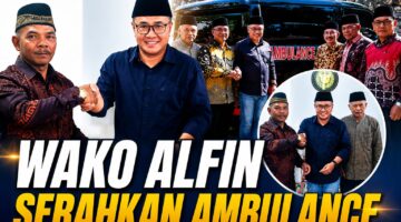 Wako Alfin Serahkan Ambulance untuk Warga Desa Sungai Ning