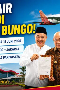 Kerinci dan Sungai Penuh Dukung Batik Air Beroperasi di Bandara Muara Bungo