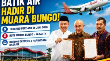 Kerinci dan Sungai Penuh Dukung Batik Air Beroperasi di Bandara Muara Bungo