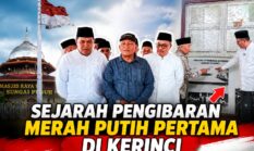 Wako Alfin Naik ke Menara Masjid Raya Sungai Penuh, Mengingat Sejarah Pengibaran Merah Putih Pertama di Kerinci