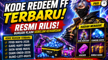 Kode Redeem FF Terbaru 9 Mei 2026 Pagi Resmi Rilis, Buruan Klaim Hadiah Skin dan Diamond Gratis