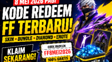 Kode Redeem FF Terbaru 8 Mei 2026 Pagi Resmi Rilis, Buruan Klaim Hadiah Skin