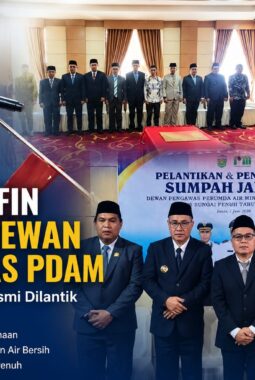 Wako Alfin Lantik Y.Z. Oktovianus sebagai Dewan Pengawas PDAM Tirta Khayangan Periode 2026-2030