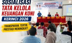 Sosialisasi Tata Kelola Keuangan KONI Kerinci 2026, Nafrizal Tekankan Transparansi dan Profesionalisme Organisasi
