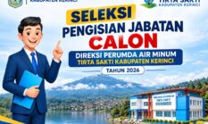 Seleksi Direktur Perumda Tirta Sakti Kerinci Resmi Dibuka, Ini Syarat dan Jadwal Lengkapnya