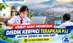Kabut Asap Memburuk, Disdik Kerinci Terapkan PJJ bagi Siswa SD dan SMP