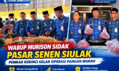 Wabup Murison Sidak Pasar Senen Siulak, Pemkab Kerinci Gelar Operasi Pangan Murah